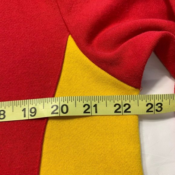 Carbon ESPANA Number 21 Track Jacket Fleece Lined Striped Spell Out Red Yellow M - Picture 10 of 12